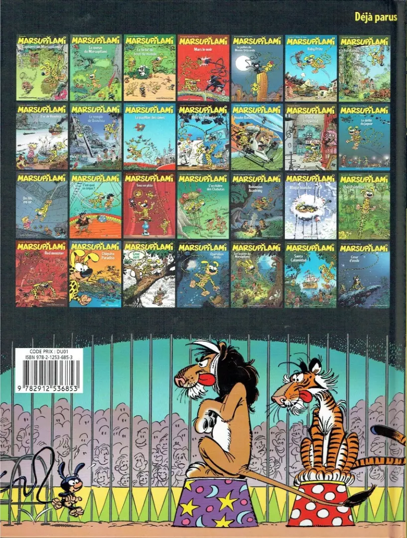 Verso de l'album Marsupilami Tome 16 Tous en piste