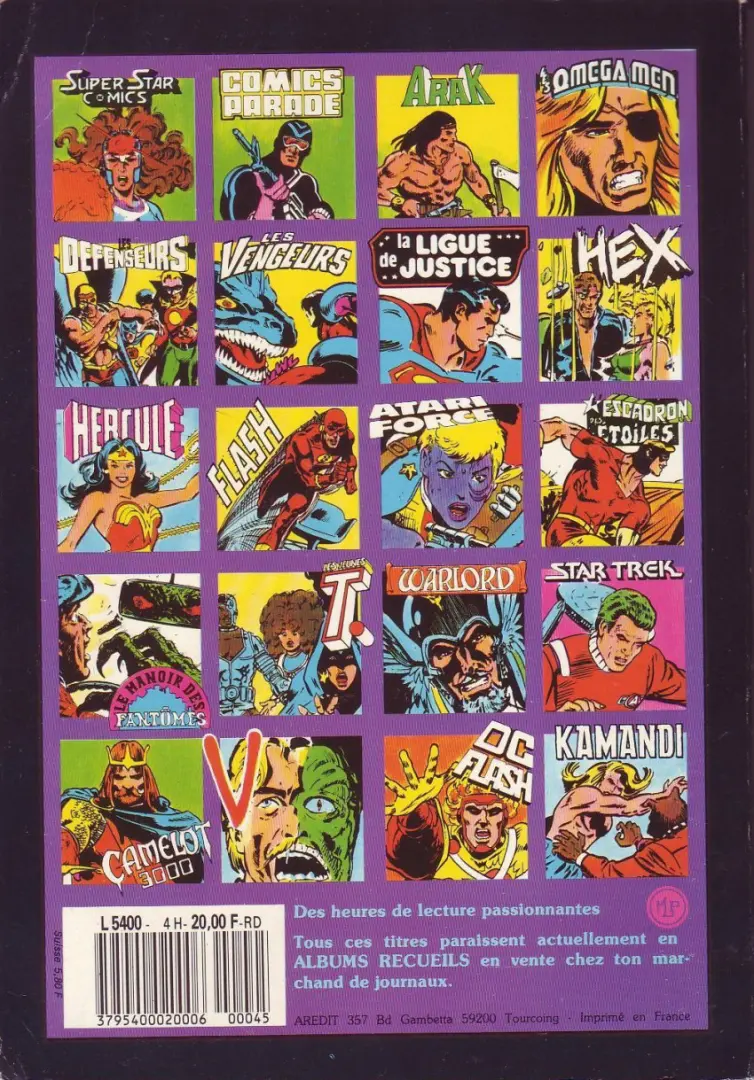 Verso de l'album Hercule avec Wonder Woman Album N° 4