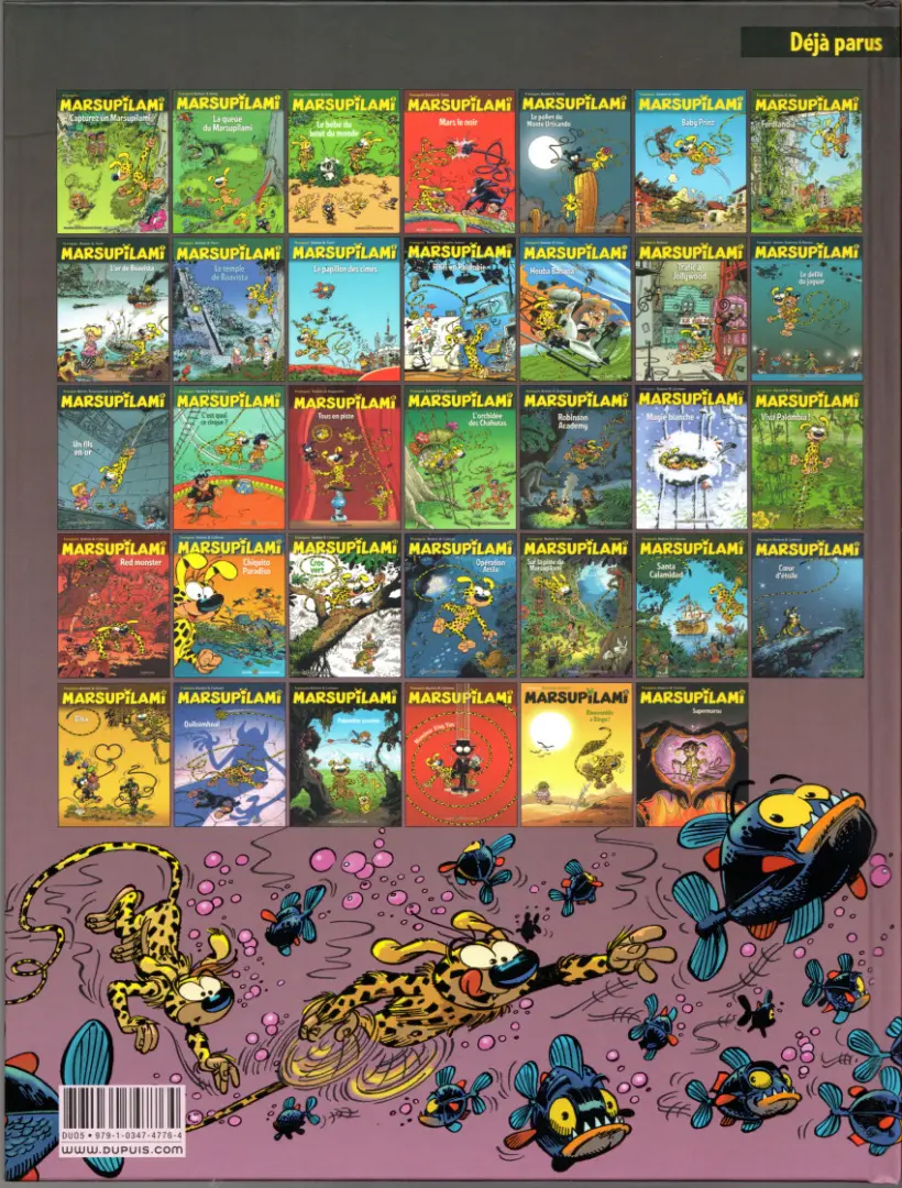 Verso de l'album Marsupilami Tome 33 Supermarsu