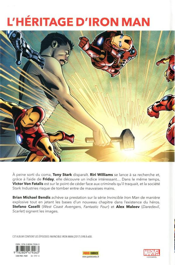 Verso de l'album Invincible Iron Man 2 A la recherche de Tony Stark (II)