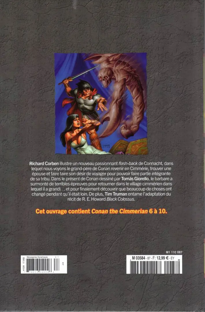 Verso de l'album The Savage Sword of Conan - La Collection Tome 87 Le Retour au Pays