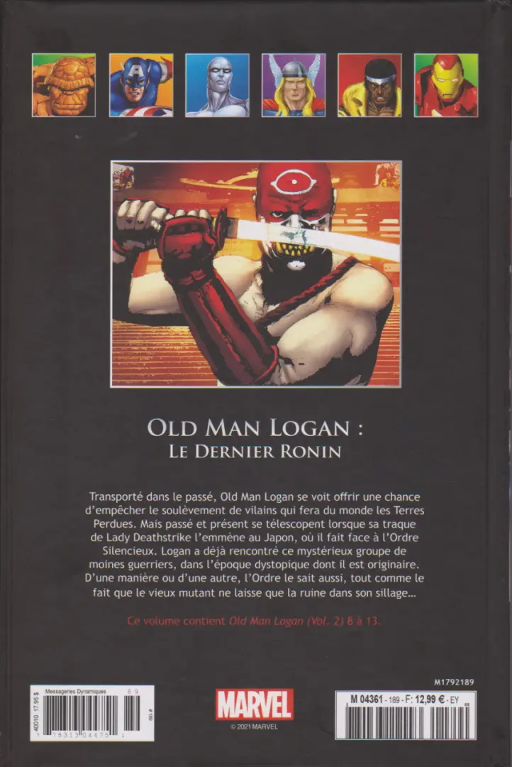 Verso de l'album Marvel Comics - La collection de référence Tome 189 Old Man Logan : Le Dernier Ronin