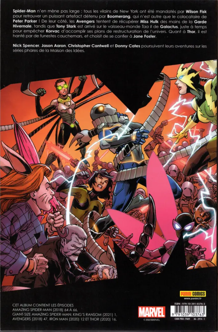 Verso de l'album Marvel Comics Tome 2