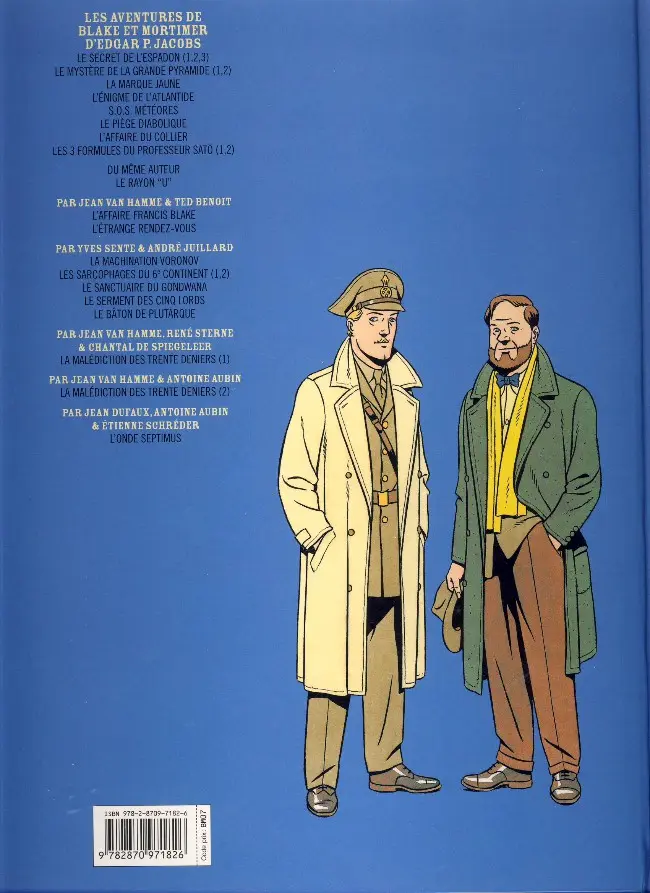 Verso de l'album Blake et Mortimer Tome 18 Le Sanctuaire du Gondwana