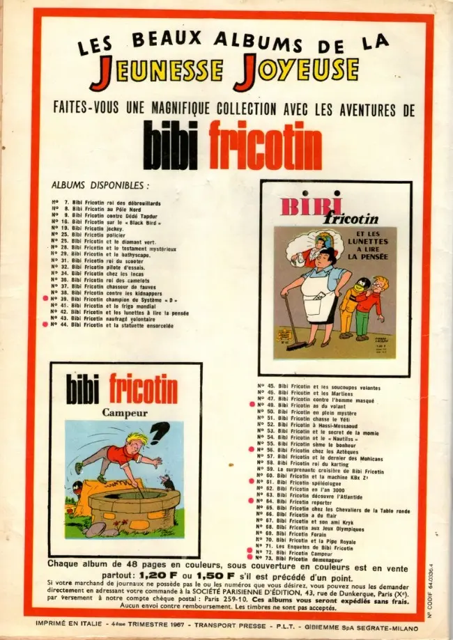 Verso de l'album Les Pieds Nickelés Tome 18 Les Pieds Nickelés au lycée
