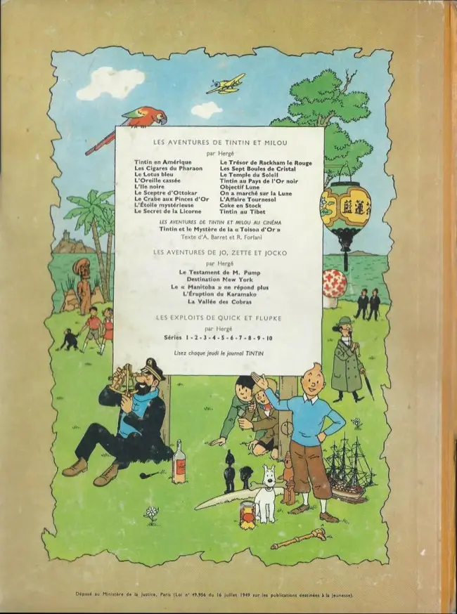 Verso de l'album Tintin Tome 14 Le temple du soleil
