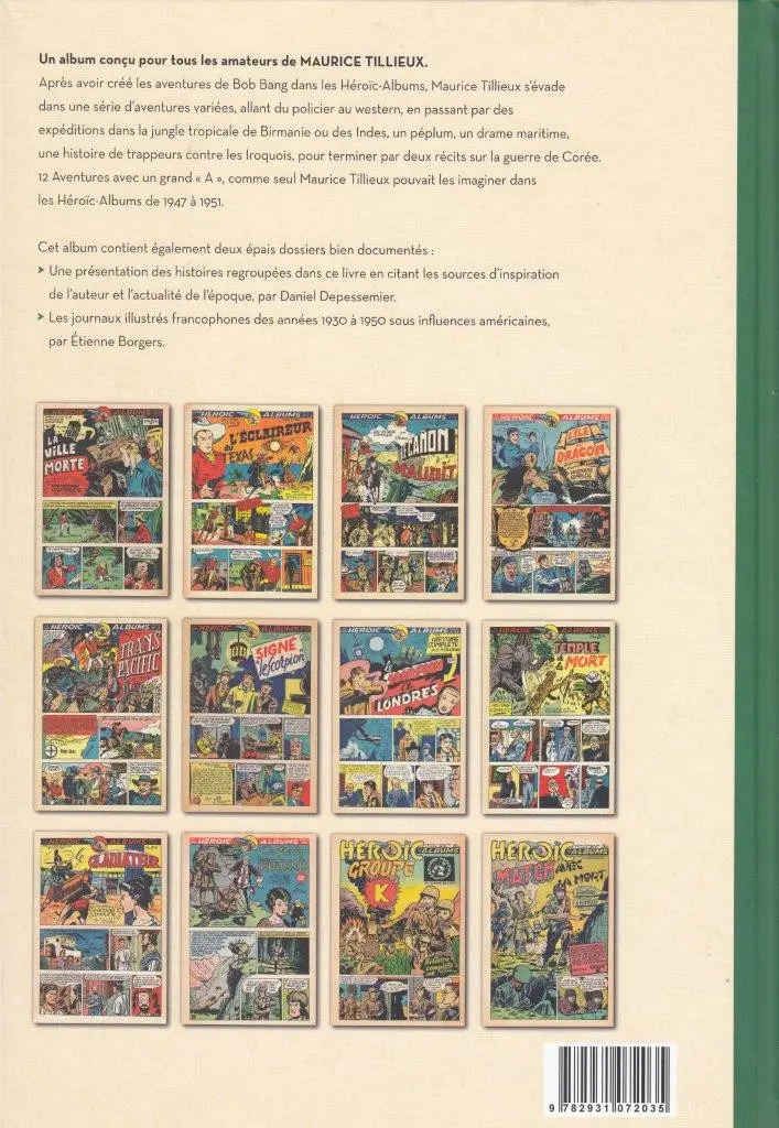 Verso de l'album Héroïc - Histoires réalistes 1947 -1948 - 1951