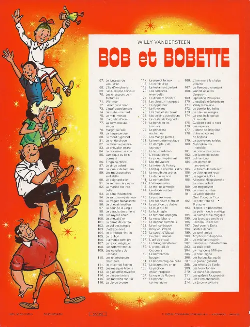 Verso de l'album Bob et Bobette Tome 184 Les dames de l'arc-en-ciel