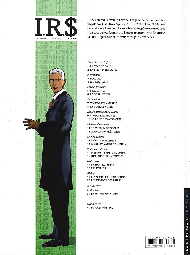 Verso de l'album I.R.$. Les dossiers max