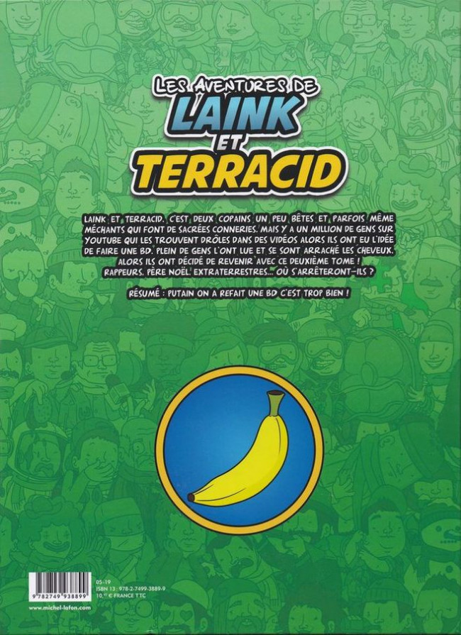 Verso de l'album Les aventures de Laink et Terracid Tome 2