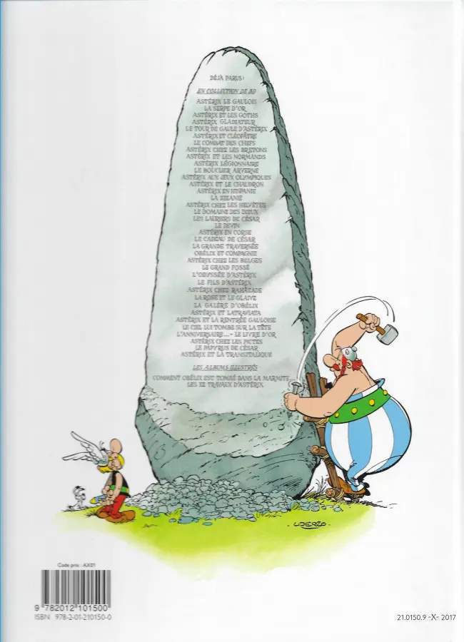 Verso de l'album Astérix Tome 18 Les lauriers de César