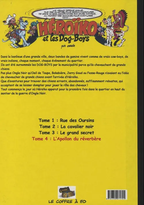 Verso de l'album Héroïko et les Dog-Boys Tome 4 L'apollon du réverbère