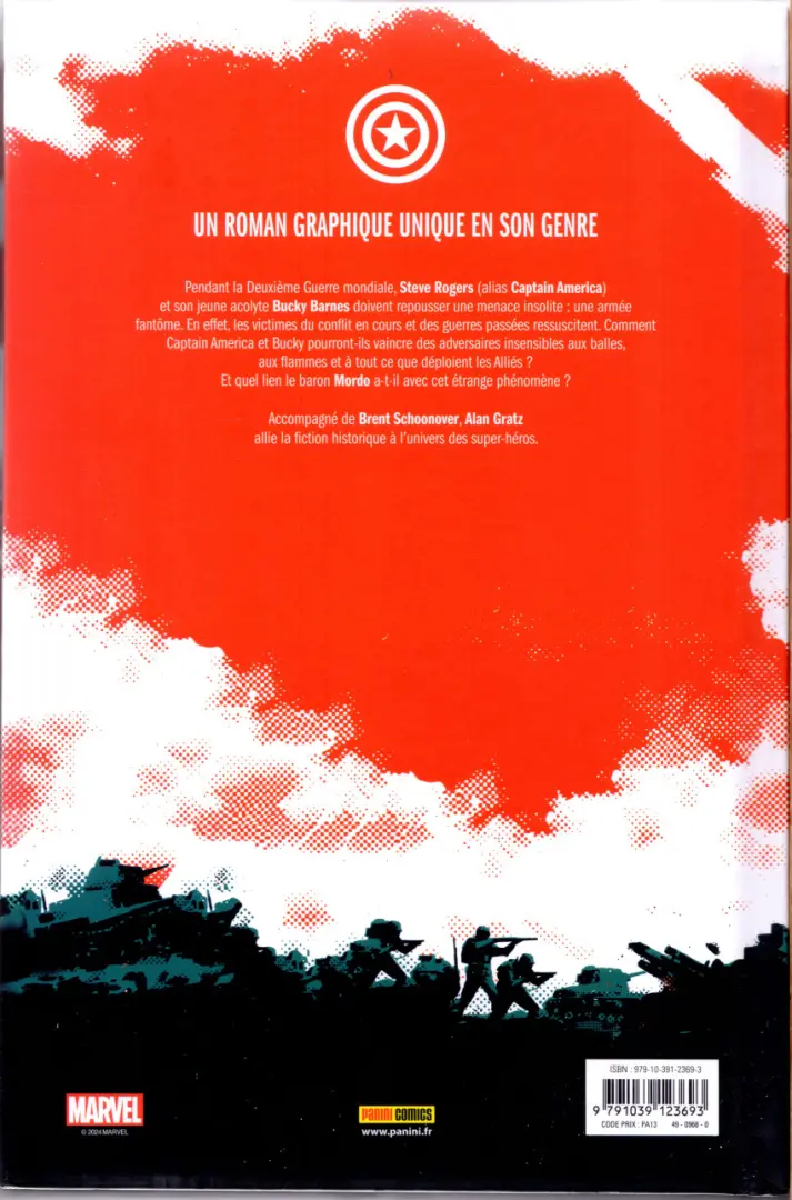 Verso de l'album Captain America - L'armée Fantôme