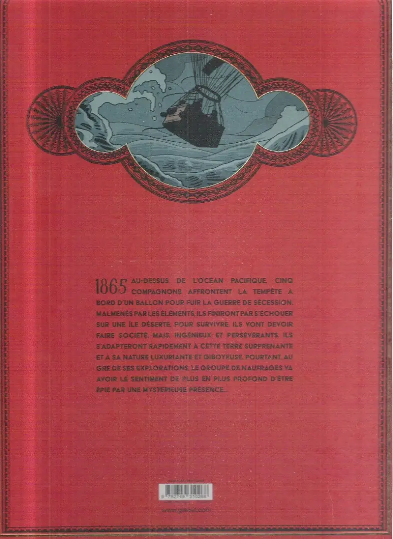 Verso de l'album L'Île mystérieuse