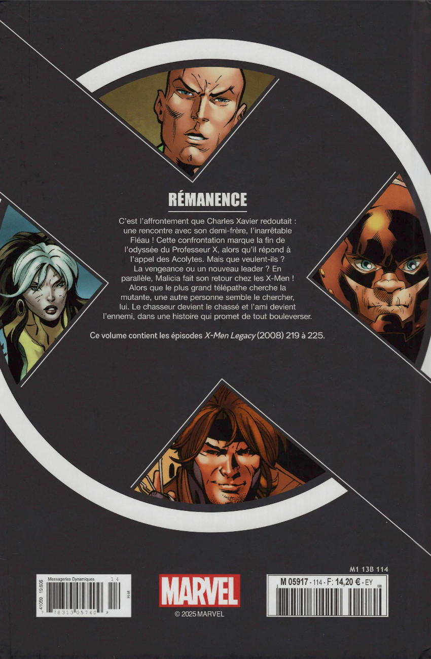 Verso de l'album X-Men - La Collection Mutante Tome 114 Rémanence