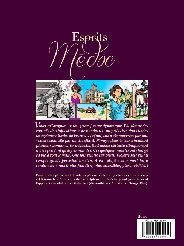 Verso de l'album Esprits du vin Tome 1 Esprits Médoc