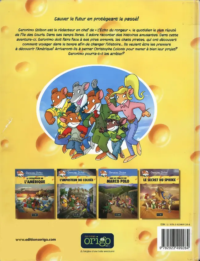 Verso de l'album Geronimo Stilton Tome 1 La découverte de l'Amérique