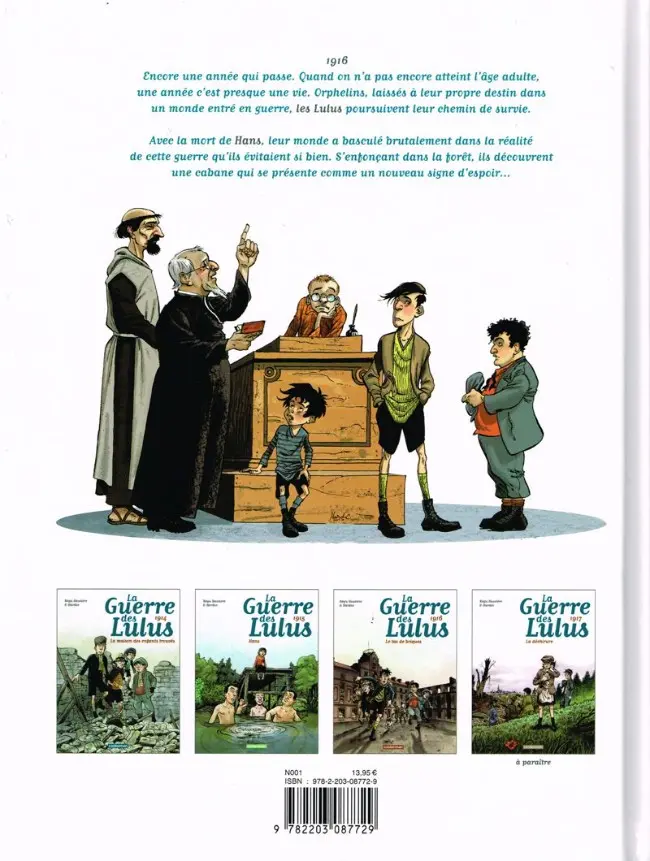Verso de l'album La Guerre des Lulus Tome 3 1916 - Le tas de briques