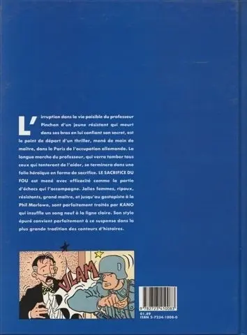 Verso de l'album Harry Menkel Le sacrifice du fou