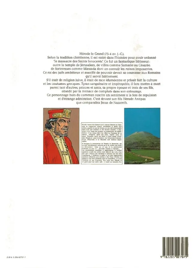 Verso de l'album Hérode le grand, roi des Juifs