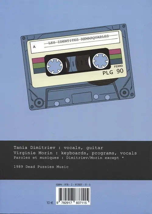 Verso de l'album Les Identités remarquables