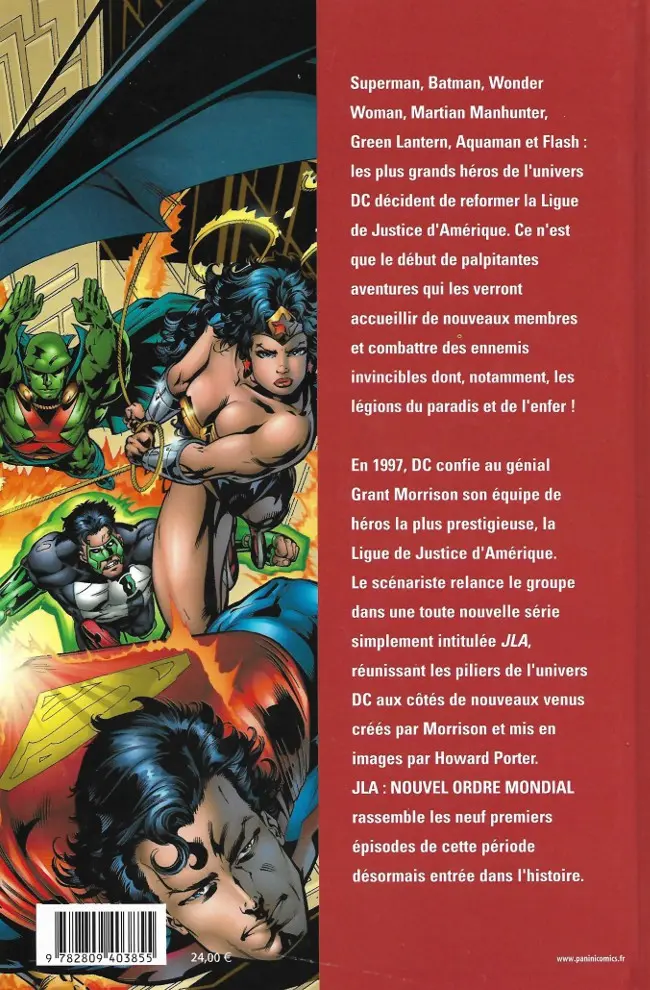 Verso de l'album JLA Tome 1 Nouvel ordre mondial