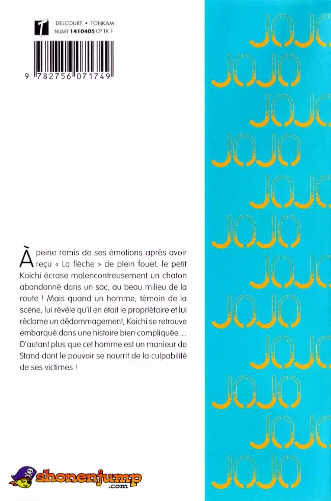 Verso de l'album Jojo's Bizarre Adventure - Diamond is unbreakable 3