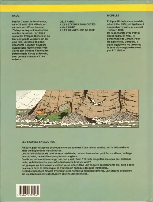 Verso de l'album Les extraordinaires aventures de Jordan Tome 1 Les statues englouties