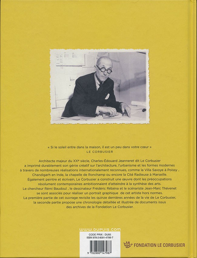 Verso de l'album Le Corbusier : architecte parmi les hommes