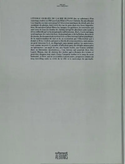 Verso de l'album Los Angeles L'étoile oubliée de Laurie Bloom