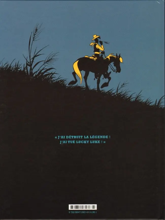 Verso de l'album Lucky Luke L'Homme qui tua Lucky Luke
