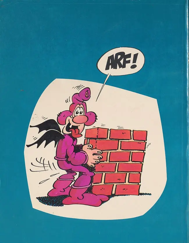 Verso de l'album Poumo Thorax Le super-héros aux nerfs et au poumon d'acier