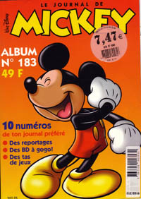 Couverture de l'album Le Journal de Mickey Album N° 183