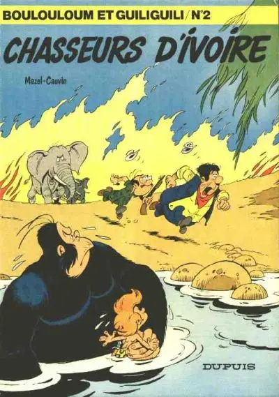 Couverture de l'album Boulouloum et Guiliguili (Les jungles perdues) Tome 2 Chasseurs d'ivoire