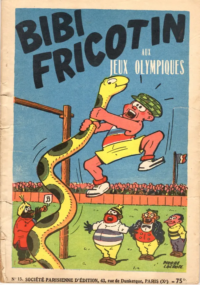 Couverture de l'album Bibi Fricotin 2e Série - Societé Parisienne d'Edition Tome 15 Bibi Fricotin aux Jeux Olympiques