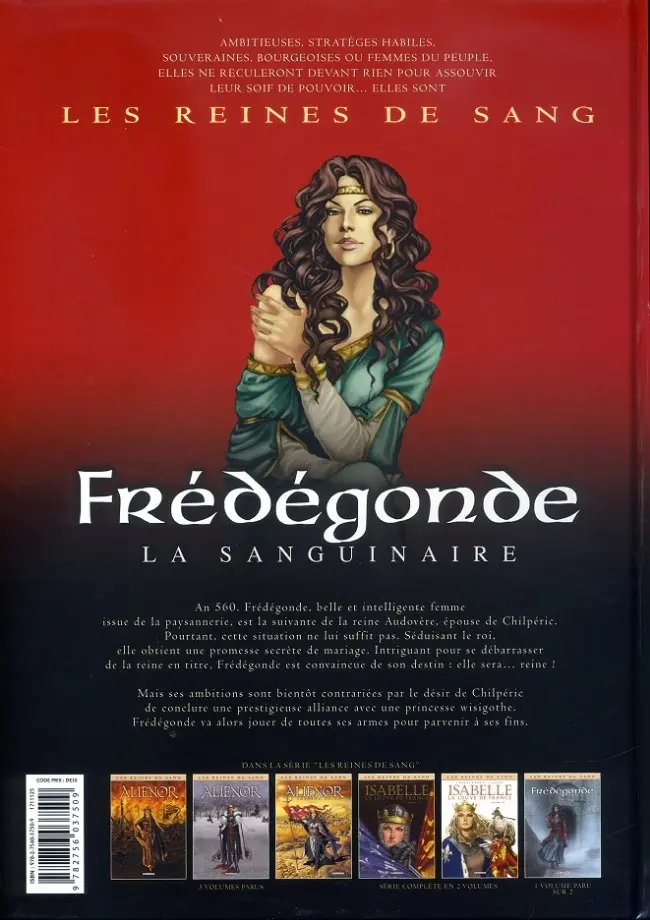 Verso de l'album Les Reines de sang - Frédégonde, la sanguinaire Volume 1/2