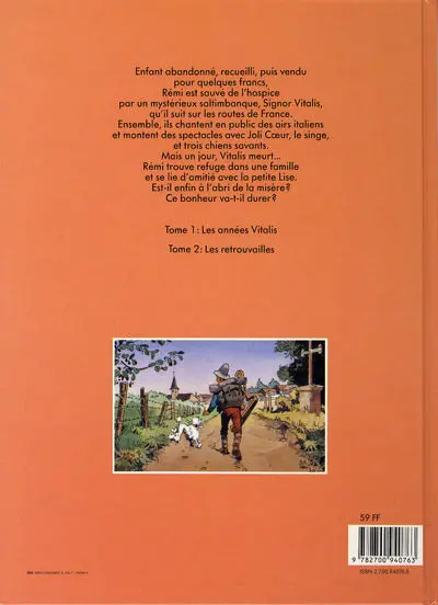 Verso de l'album Sans famille Tome 1 Les années Vitalis