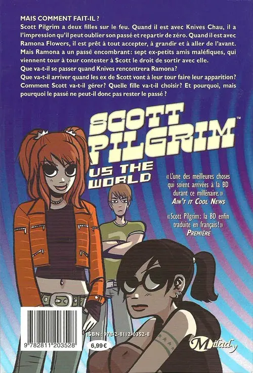 Verso de l'album Scott Pilgrim Tome 2 Scott Pilgrim VS the World