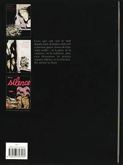 Verso de l'album Silence Tome 2 La Vengeance