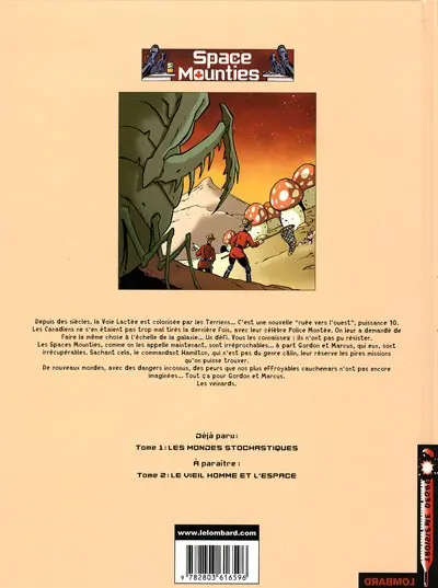 Verso de l'album Space Mounties Tome 1 Les mondes stochastiques
