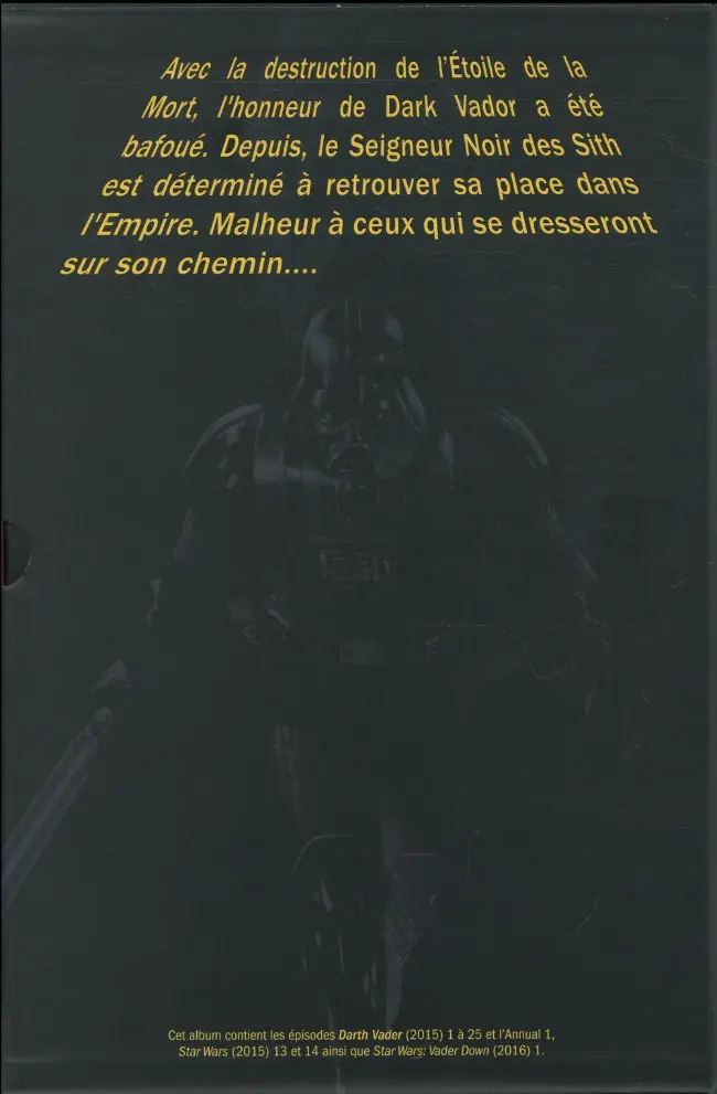 Verso de l'album Star Wars - Dark Vador Absolute Star wars - Dark Vador