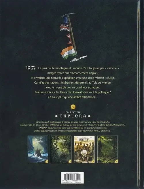 Verso de l'album Tenzing Sur le toit du monde avec Edmund Hillary
