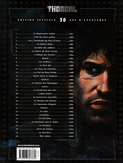 Verso de l'album Thorgal Tome 7 L'enfant des étoiles