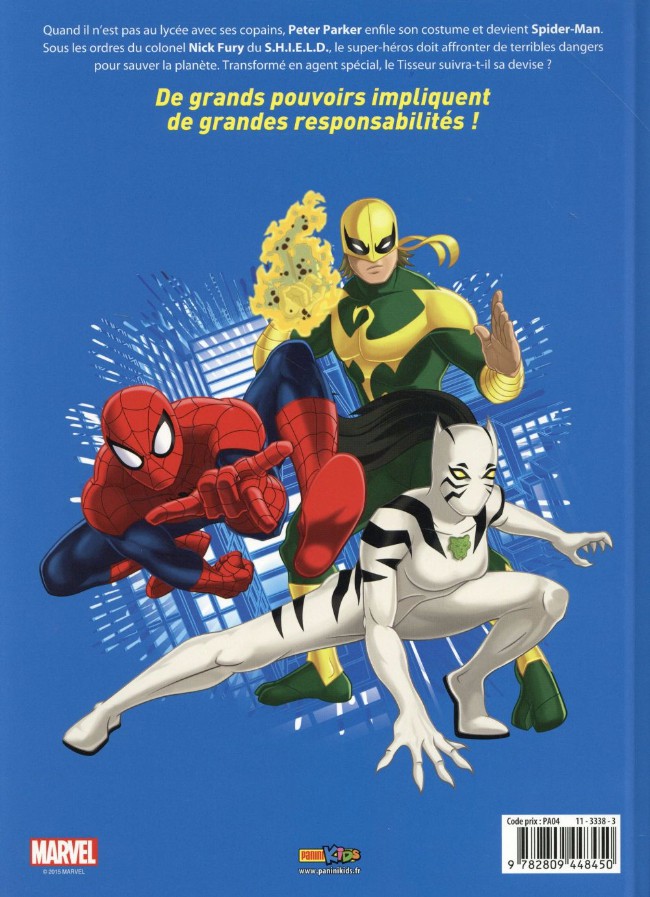 Verso de l'album Ultimate Spider-Man Tome 1 Agent du S.H.I.E.L.D.