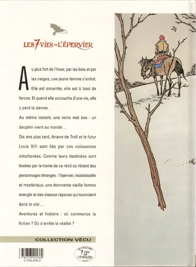 Verso de l'album Les 7 Vies de l'Épervier Tome 1 La blanche morte