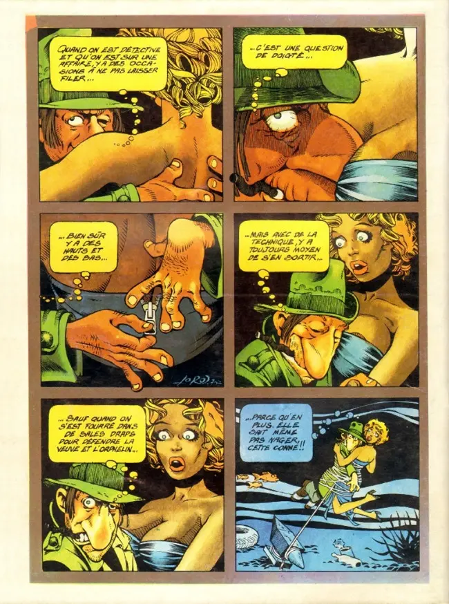 Verso de l'album Abel Dopeulapeul / Abe le privé Tome 1 Du vent dans les poils