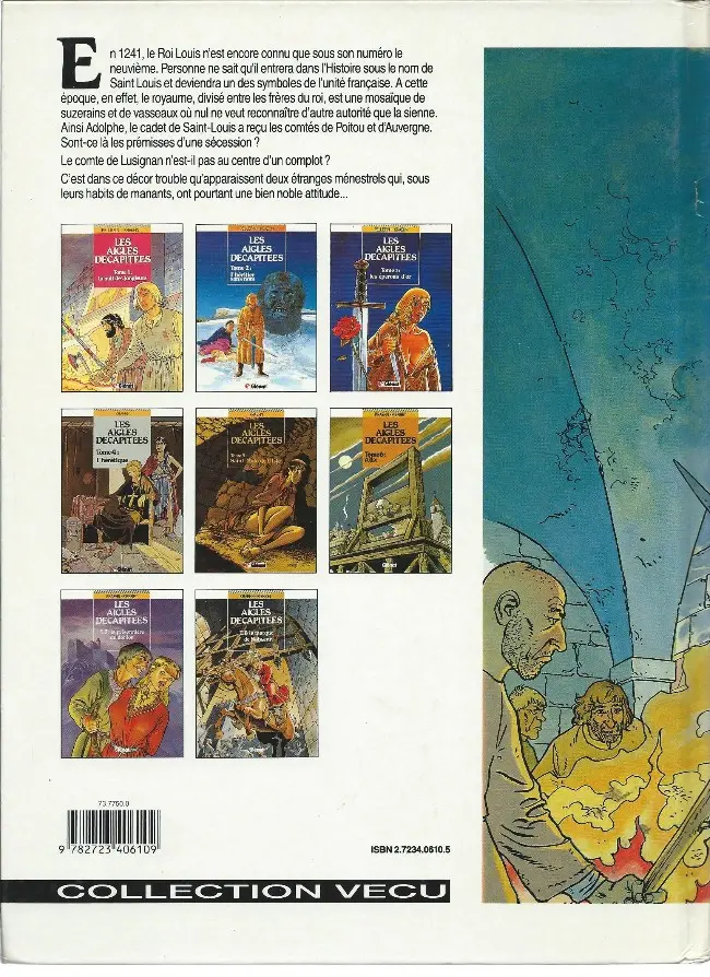 Verso de l'album Les Aigles décapitées Tome 1 la nuit des jongleurs