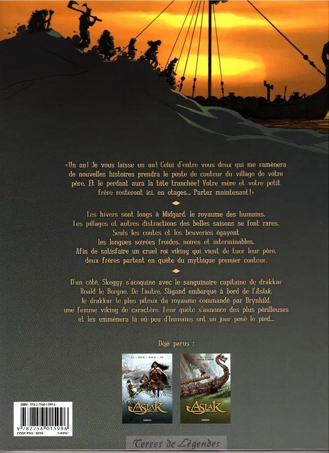 Verso de l'album Aslak Tome 1 L'Œil du monde