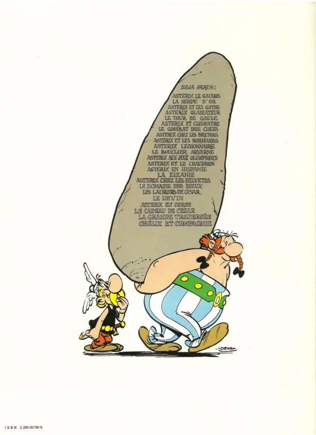 Verso de l'album Astérix Tome 9 Astérix et les Normands