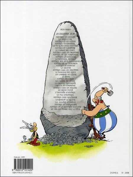Verso de l'album Astérix Tome 10 Astérix légionnaire